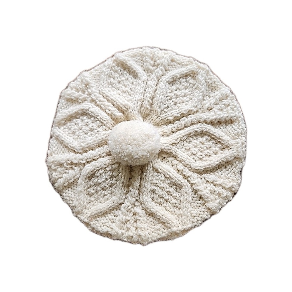 John Molloy Women's Wool Beret. Made In Ireland. Donegal. Pure Virgin Wool.